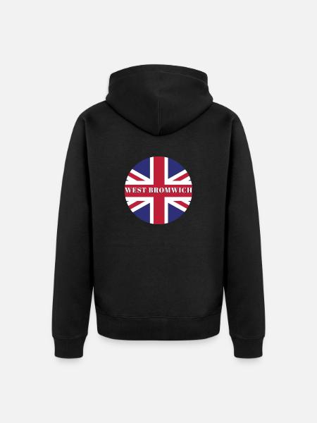 West Bromwich - Unisex Premium Organic Zip Hoodie - black