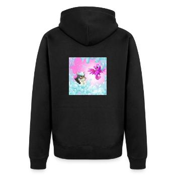 Chats mignons dans le bain - Veste à capuche bio Premium Unisexe - noir - Dos - Nico (187cm)