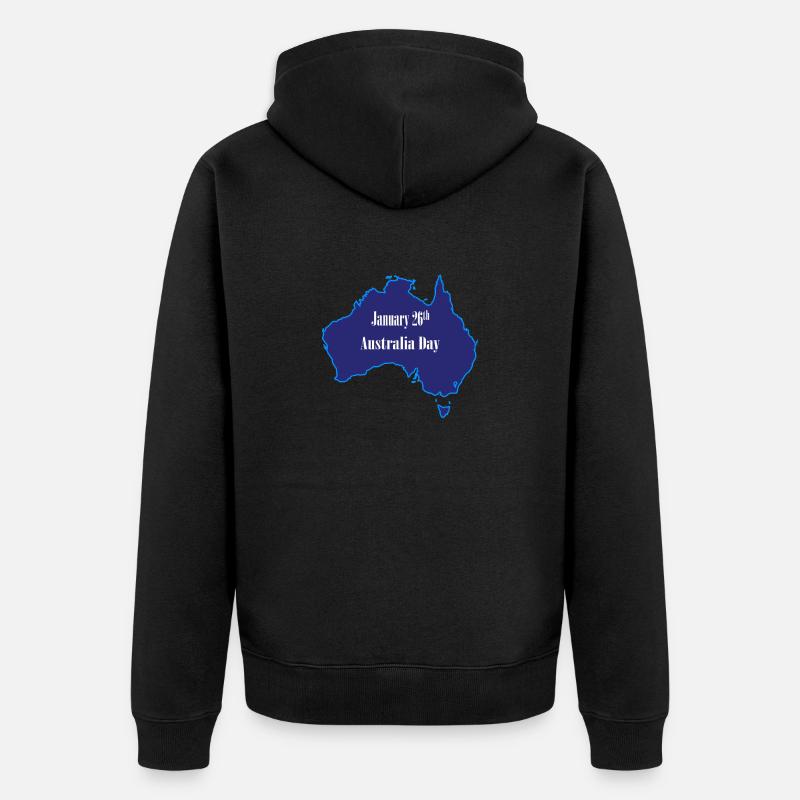 26 janvier Australia Day - Veste à capuche bio Premium Unisexe - noir