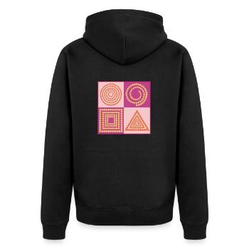 Pattern Trend Colors Winter 2022 - Unisex Premium Organic Zip Hoodie - black - Back - Nico (187cm)