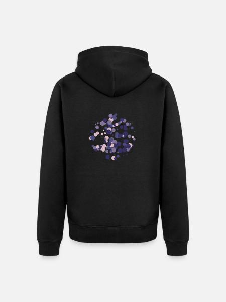 Abstract circles pattern - Unisex Premium Organic Zip Hoodie - black