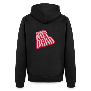 punks pas mort citation - Veste à capuche bio Premium Unisexe - noir - Dos - Nico (187cm)