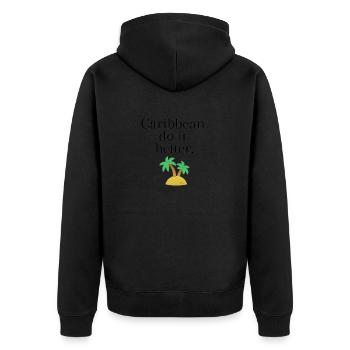 Caribbean do it better - Veste à capuche bio Premium Unisexe - noir - Dos - Nico (187cm)