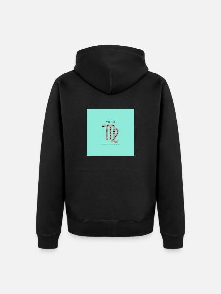 STERNZEICHEN Jungfrau -green- - Unisex Premium Bio Zip Hoodie - Schwarz
