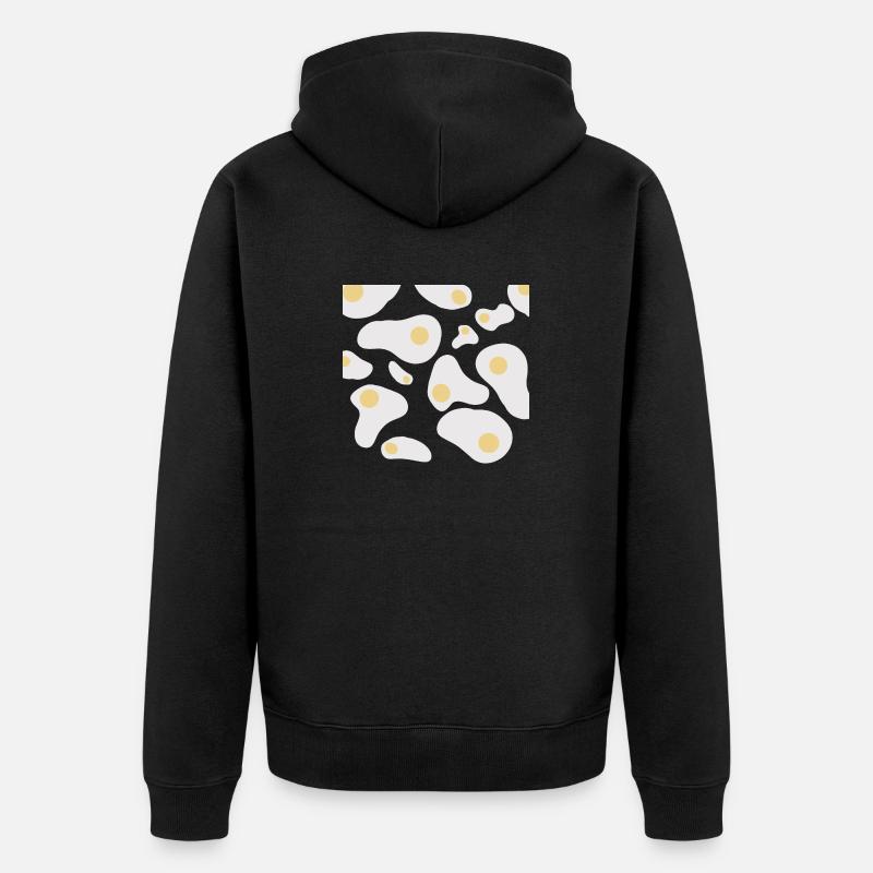 Spiegeleier - Unisex Premium Bio Zip Hoodie - Schwarz