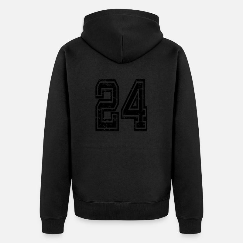 24 Erzincan Nr 24 utilisé - Veste à capuche bio Premium Unisexe - noir