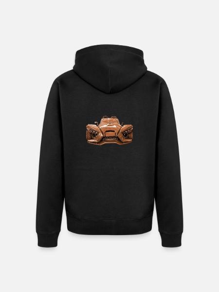Trike Funcar brown - Unisex Premium Organic Zip Hoodie - black