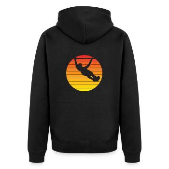 Fitness Athletes Bodybuilder Muscle Strength Training - Unisex Premium Organic Zip Hoodie - black - Back - Nico (187cm)
