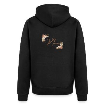 la Mariée evjf t-shirt assorti - Veste à capuche bio Premium Unisexe - noir - Dos - Nico (187cm)