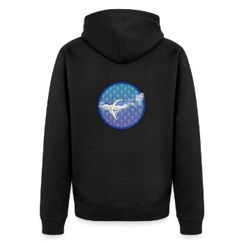 Baleine à bosse - Veste à capuche bio Premium Unisexe - noir - Dos - Nico (187cm)