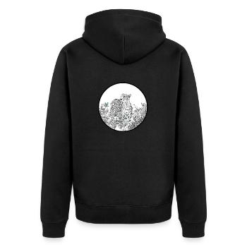 Guépard - Veste à capuche bio Premium Unisexe - noir - Dos - Nico (187cm)