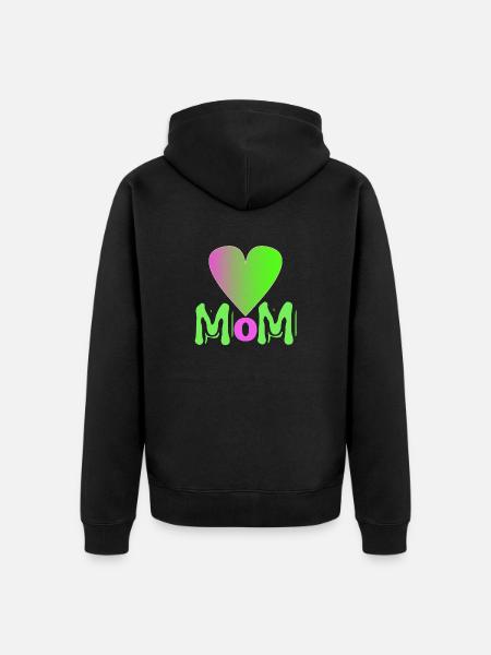 mom - Unisex Premium Bio Zip Hoodie - Schwarz