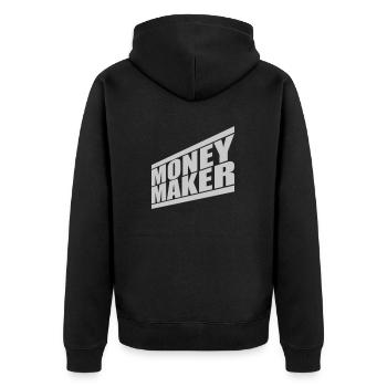 Stripe Logo Money Maker - Veste à capuche bio Premium Unisexe - noir - Dos - Nico (187cm)