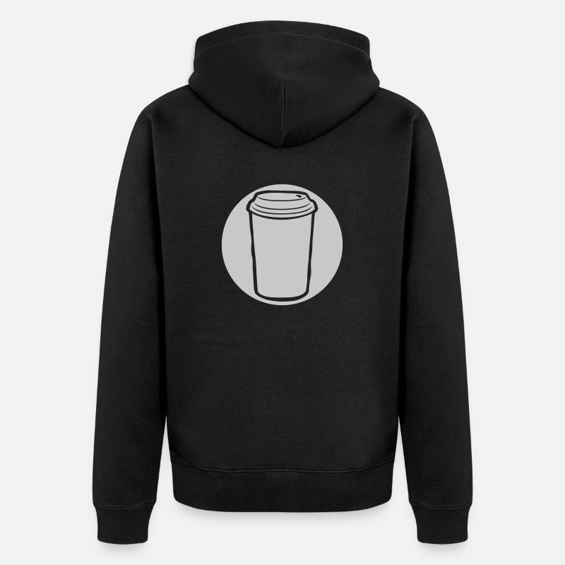 Logo Circle Mug Café - Veste à capuche bio Premium Unisexe - noir