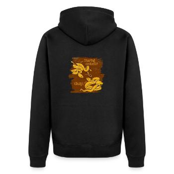 Banana Ball Python Herpetologist Starring Contest - Unisex Premium Bio Zip Hoodie - Schwarz - Hinten - Nico (187cm)