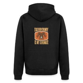 Taxidermy Is My Soulmate - Unisex Premium Organic Zip Hoodie - black - Back - Nico (187cm)