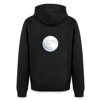 Full moon - Unisex Premium Organic Zip Hoodie - black - Back - Nico (187cm)
