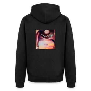 Imagine ton album - Veste à capuche bio Premium Unisexe - noir - Dos - Nico (187cm)