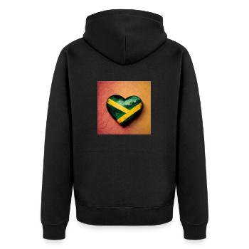 Jamaïque Amour - Veste à capuche bio Premium Unisexe - noir - Dos - Nico (187cm)