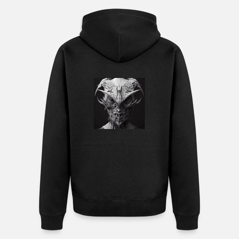 Heavy Metal Devil - Unisex Premium Bio Zip Hoodie - Schwarz