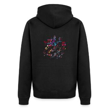 Musique drôle groupe rétro chanson hipster vinyl party - Veste à capuche bio Premium Unisexe - noir - Dos - Nico (187cm)