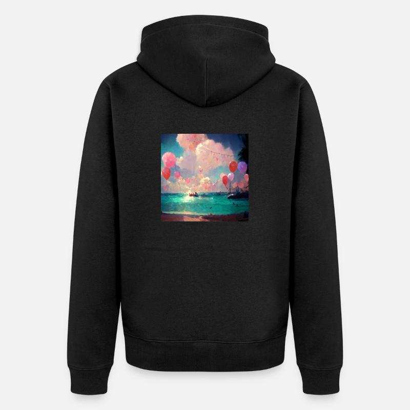 Fête d’anniversaire au paradis - Veste à capuche bio Premium Unisexe - noir