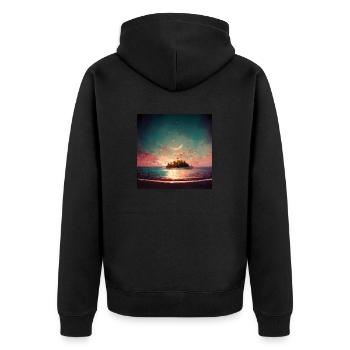 Geburtstagsfeier Im Paradies - Unisex Premium Bio Zip Hoodie - Schwarz - Hinten - Nico (187cm)