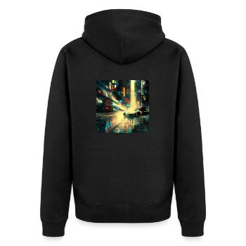 Cyber City - Veste à capuche bio Premium Unisexe - noir - Dos - Nico (187cm)