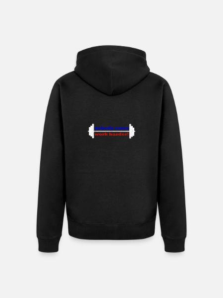 Nobody cares, work harder! - Unisex Premium Organic Zip Hoodie - black