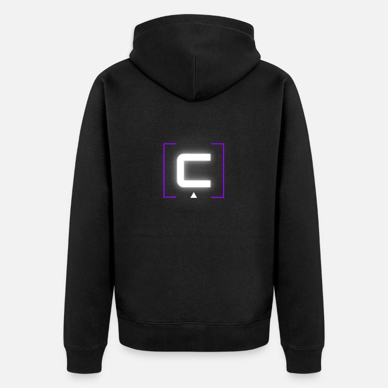 Lettre « C » - Veste à capuche bio Premium Unisexe - noir