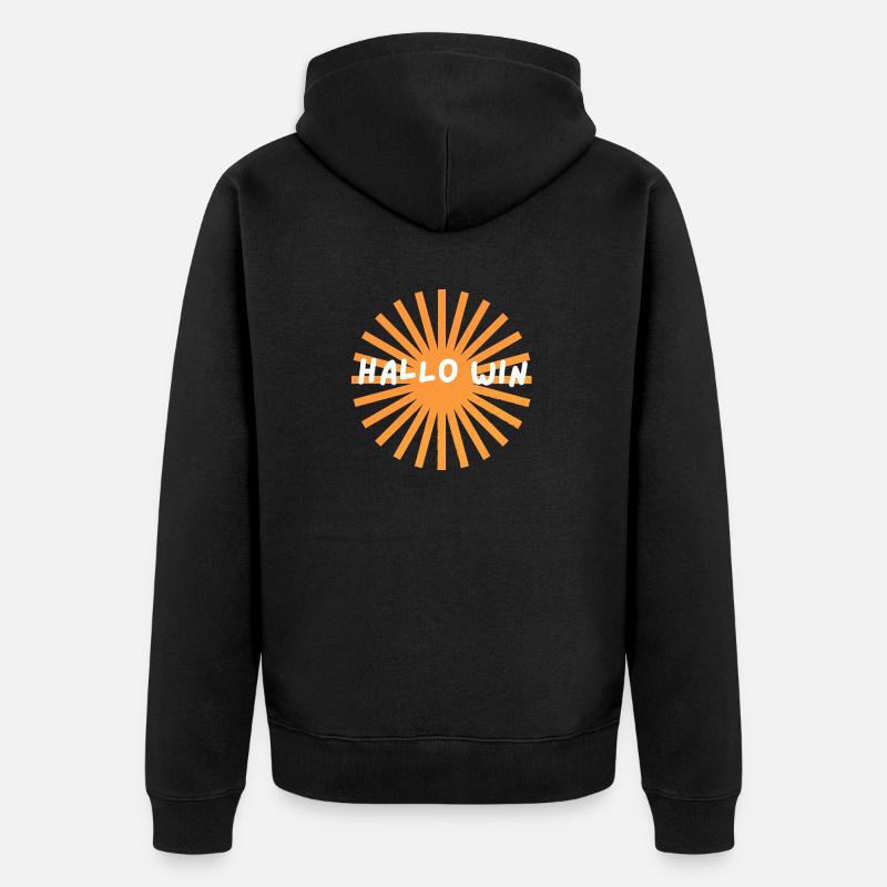 TEE SHIRT "HALLO WIN" - Veste à capuche bio Premium Unisexe - noir