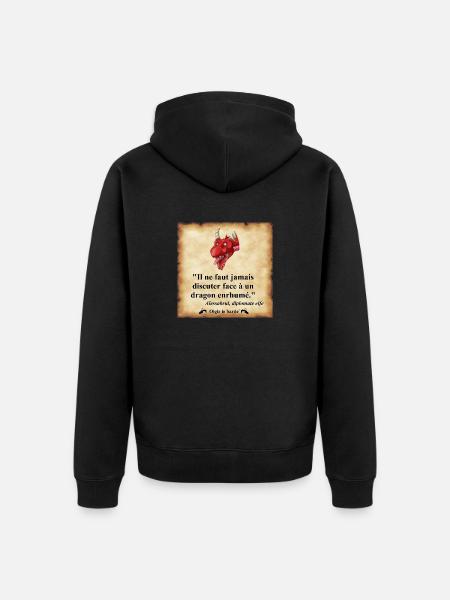 dragon enrhumé - Veste à capuche bio Premium Unisexe - noir