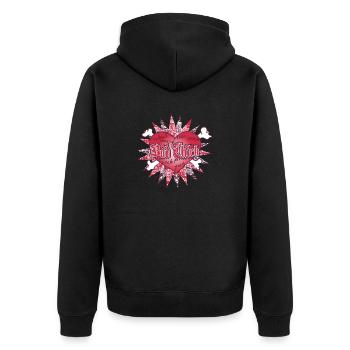 Bad Chick - Unisex Premium Organic Zip Hoodie - black - Back - Nico (187cm)