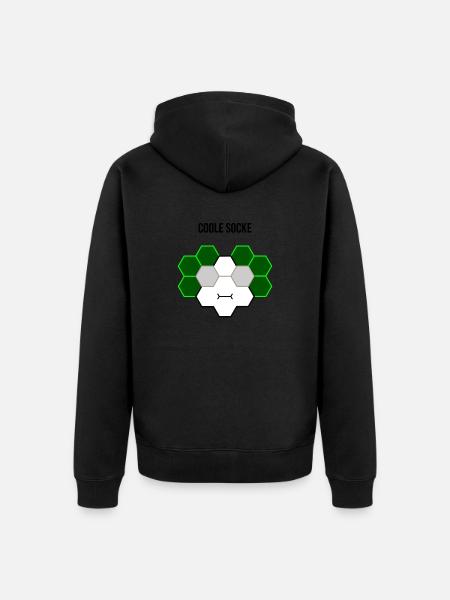 Coole Socke - Unisex Premium Bio Zip Hoodie - Schwarz