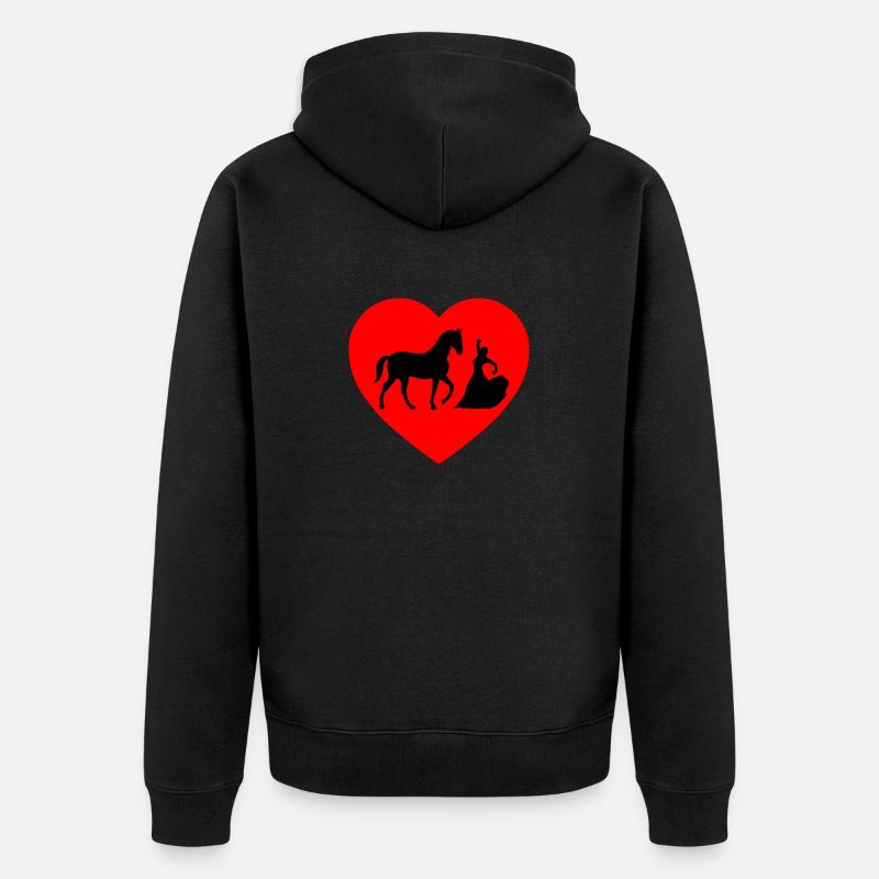 Cheval - Veste à capuche bio Premium Unisexe - noir