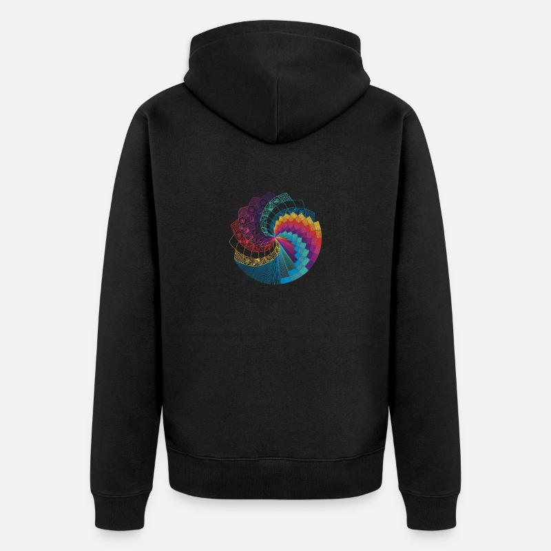 Mandala 1 - Veste à capuche bio Premium Unisexe - noir