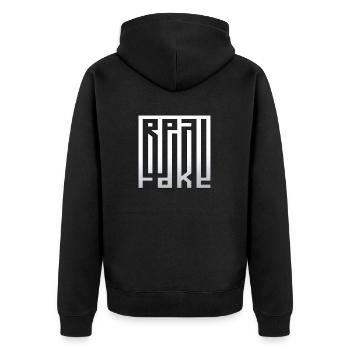 penser fausses pensées positives méditation heureuse - Veste à capuche bio Premium Unisexe - noir - Dos - Nico (187cm)
