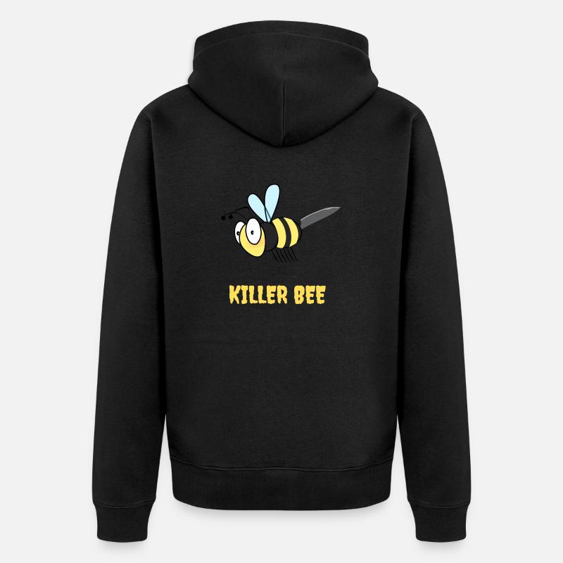 KILLER BEE - Unisex Premium Bio Zip Hoodie - Schwarz