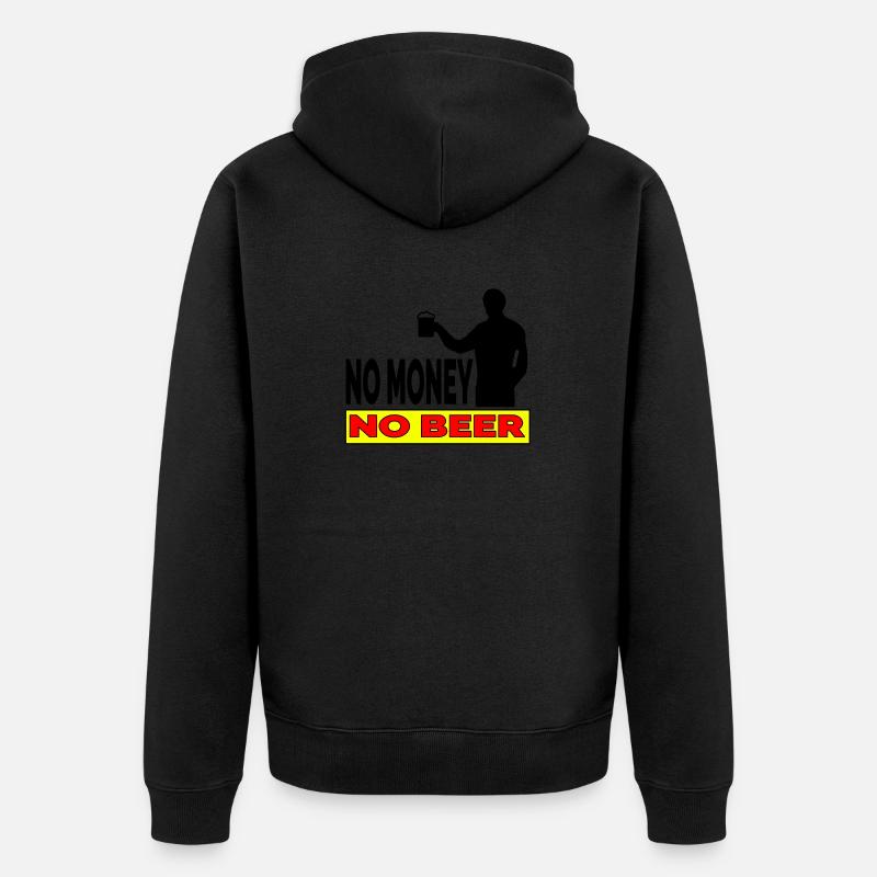 Bier - Unisex Premium Bio Zip Hoodie - Schwarz