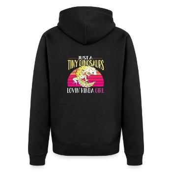 Leopardgecko Eidechse Reptilien Herpetologe - Unisex Premium Bio Zip Hoodie - Schwarz - Hinten - Nico (187cm)