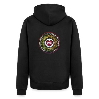 Amusing Chicks Of Pleasant Tribes Of Gaming Quote - Unisex Premium Organic Zip Hoodie - black - Back - Nico (187cm)