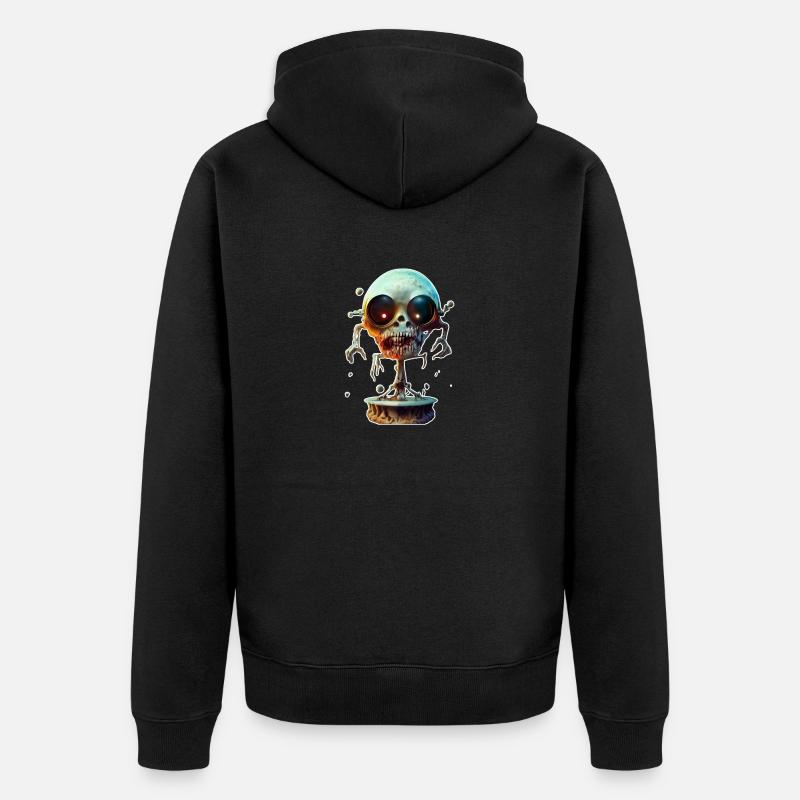 Zombie effrayant - Veste à capuche bio Premium Unisexe - noir