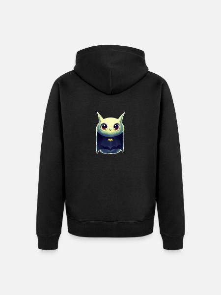 chauve-souris douce - Veste à capuche bio Premium Unisexe - noir