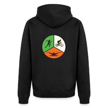 Natation Vélo Course à pied - Veste à capuche bio Premium Unisexe - noir - Dos - Nico (187cm)