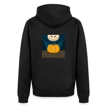 Citrouille Jack O lantern Halloween - Veste à capuche bio Premium Unisexe - noir - Dos - Nico (187cm)