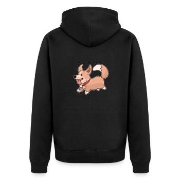 Chien mignon - Veste à capuche bio Premium Unisexe - noir - Dos - Nico (187cm)