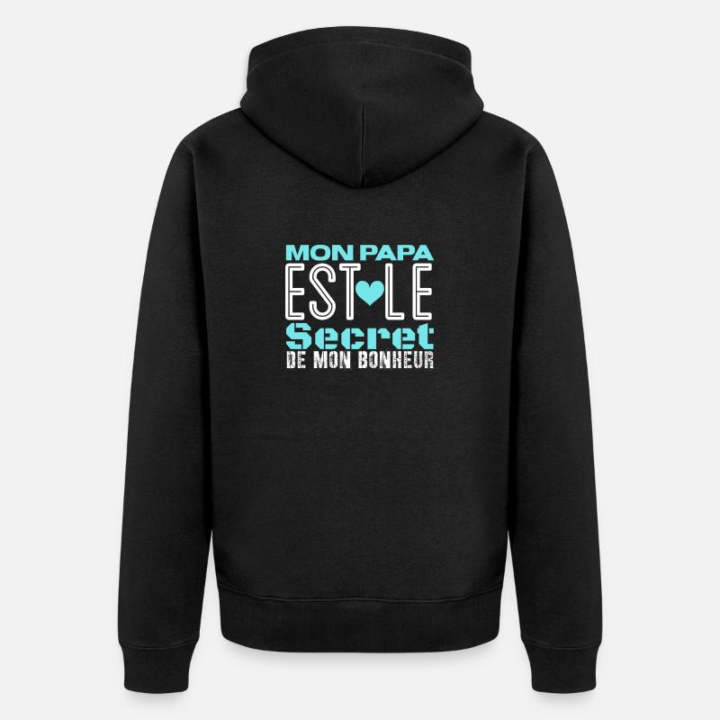 J'aime papa - Veste à capuche bio Premium Unisexe - noir