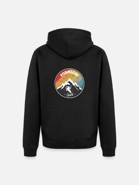 Skiing In Formigal - Spain - Unisex Premium Organic Zip Hoodie - black