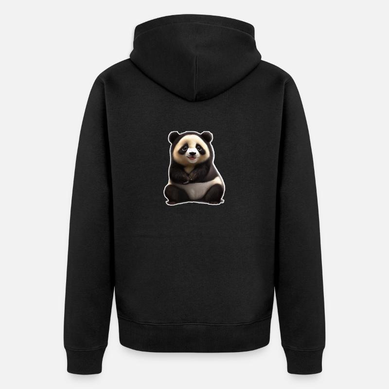 Panda 7 - Veste à capuche bio Premium Unisexe - noir