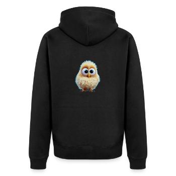 Kücken 7 - Unisex Premium Organic Zip Hoodie - black - Back - Nico (187cm)